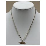10k Gold Chain w/ Texas Charm