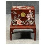 Lacquered Trunk on Stand