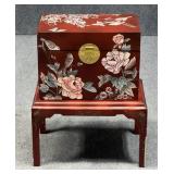 Lacquered Trunk on Stand