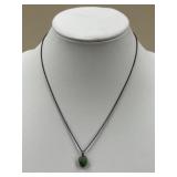 Sterling Silver Chain w/ Stone Pendant