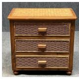 Woven 3 Drawer Chest