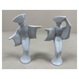 Pair Of Ceramic Geisha Figures