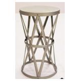 Round Metal End Table