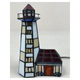 Stained Glass Lighthouse Lamp