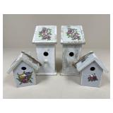 Mosaic Tile Bird Houses / 4 pc