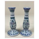 Pair Of Ceramic Candle Holders