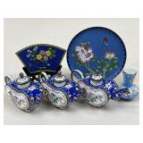 Cloisonnï¿½ & Porcelain Teapots, Plate, Vase +