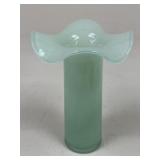 Art Glass Vase w/Ruffled Rim