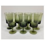Denby Arabesque Moss Green Water Goblets|7 pc
