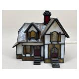 Stained Glass House Lamp