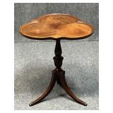 Clover Pedestal Side Table w/ Claw Feet