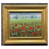 "Poppy Field" Original Painting on Canvas Signed