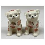 Pair Of Imari Handpainted Dog Figures