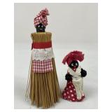 Straw & Bell Dolls / 2 pc