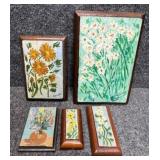 5/PC Original Painting on Wood Signed Oliver