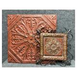 2/PC Embossed Metal Wall Decor