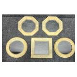 5/PC Small Framed Wall Mirrors