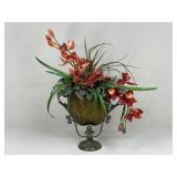 Artificial Arrangement w / Metal Vase