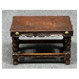 Embossed Leather Bench or Stool