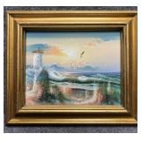 Original Painting on Canvas Signed Adams