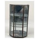 Glass Tabletop Curio with Mirrored Back