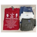 NEW Mens Clothing Sz XL & 35 /36 Waist  Polo etc.