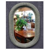 Painted Wicker Mirror