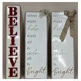 Tall Metal Christmas Signs