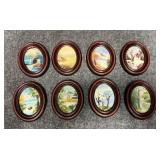 8/PC Miniture Oval Oil Paintings
