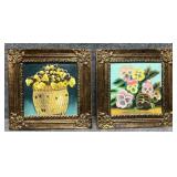 2/PC Original Paintings on Panel w/Frame