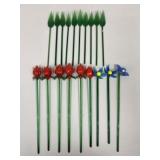 Art Glass Floral Stems / 19 pc