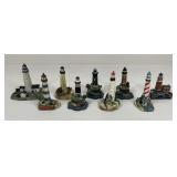 Miniature Lighthouse Figurines / 9 pcs