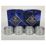 Selangor Pewter Napkin Rings NIB / 4 pc