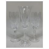 Waterford Wine & Champagne Flute Glasses / 3 pc