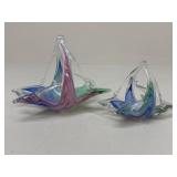 Art Glass Baskets|2 pc