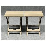 Pair of Folding Patio End Tables