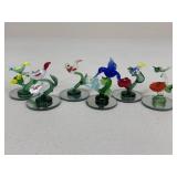 Art Glass Animal Figures|6 pc