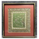 Asian Silk Embroidery Panel