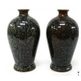 Glazed Pottery Vases / 2 pc