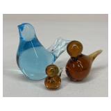 Art Glass Birds|3 pc