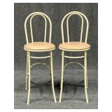 Pair of Metal Bar Height Barstools