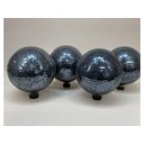 Mosaic Glass Garden Orbs|4 pc