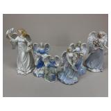 Porcelain Angel Figure Assortment|6 pc