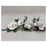Porcelain Flowers / 3 pc