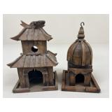 Wooden Bird Houses / 2pc