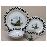 Alco Industries Lighthouse Dinnerware|16 pc