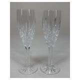 Pair Of Waterford Argalin Champagne Flutes