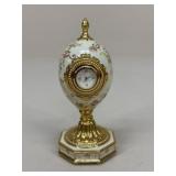 House Of Faberge Rose Egg Clock