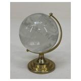 Etched Glass Desktop Globe