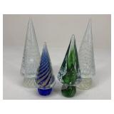 Art Glass Trees|4 pc